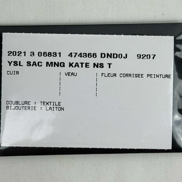 YSL Kate Small White Off Embossed Leather Flap Crossbody Bag Tassel Gold Chain - Picture 8 of 9